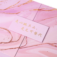 Boîte en papier rigide de luxe à double ouverture, boîte cadeau magnétique rose avec impression personnalisée et garniture pour les ensembles cadeaux d'anniversaire et de mariage