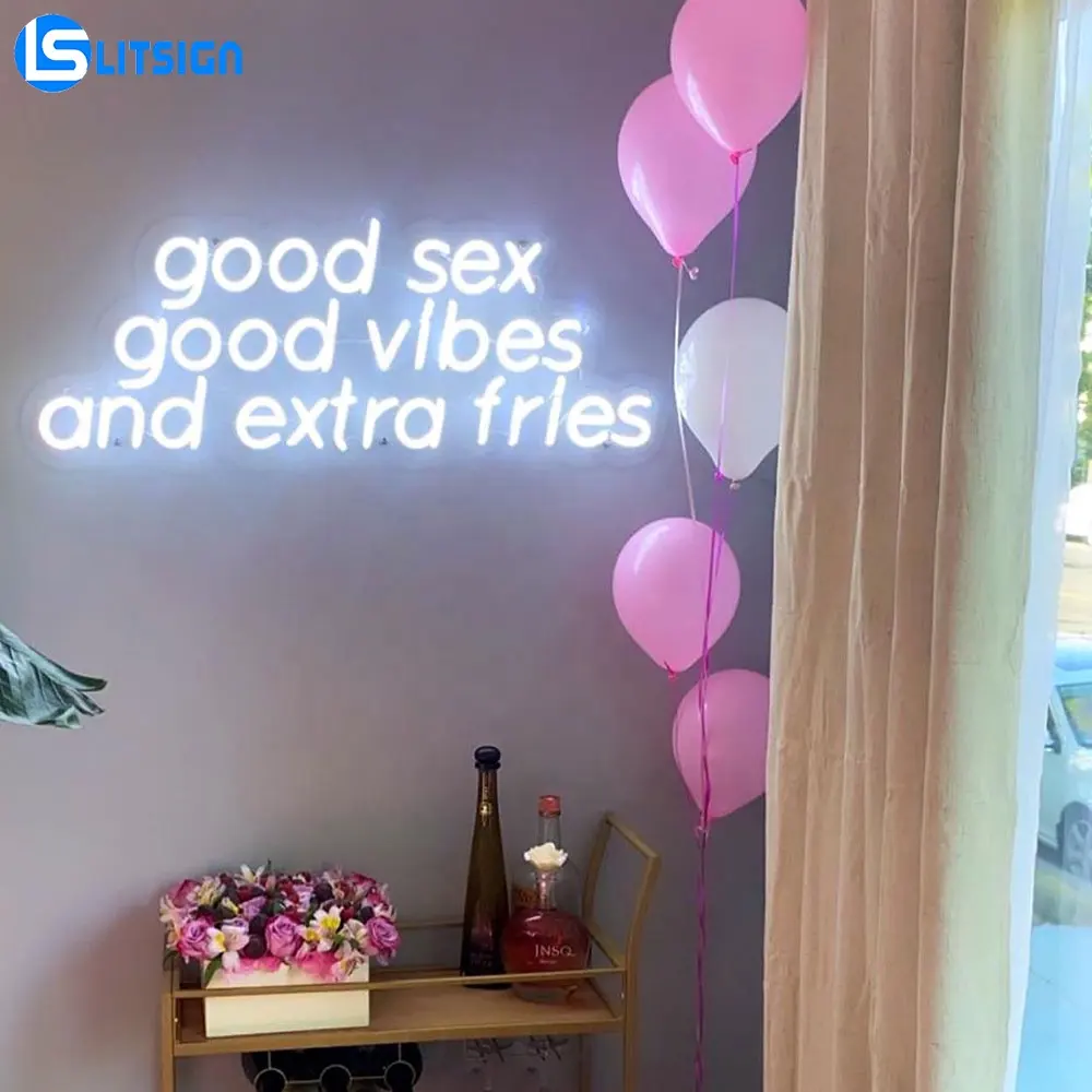 Decoración personalizada iluminada para el hogar, logo abierto, permite fiesta, pared personalizada, rgb, acrílico, luces led de Feliz Navidad, señal de letras de neón