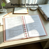 Classeur A4 à 20 pochettes perforées, étui de présentation amovible en PP imperméable, couverture décorative DIY, dossier de rangement pour documents de bureau