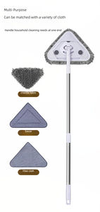 Nettoyeur de <span class=keywords><strong>vitres</strong></span> triangulaire rétractable 2-en-1 Outil puissant pour <span class=keywords><strong>nettoyer</strong></span> <span class=keywords><strong>les</strong></span> fenêtres et balayer <span class=keywords><strong>les</strong></span> plafonds - Product Image 3
