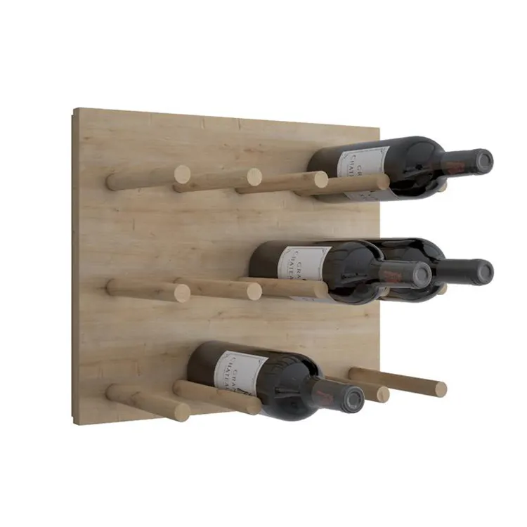 モダンな新しいデザインのワインボトルホルダー棚壁掛け木製収納棚ディスプレイ装飾キッチンラック