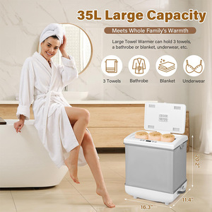 Chauffe-serviettes Rectangle de luxe professionnel 35L pliant sèche-serviettes humide pour salle de bain - Product Image 6