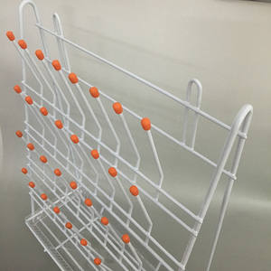 4 लैब 55 पोजीशन स्टील पेंटिंग बेकर/कंनिकल फ्लैस्क/टेस्ट ट्यूब ड्रेनिंग रैक के साथ स्टील - Product Image 2