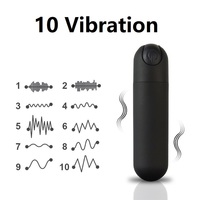 Mini vibromasseur Bullet pour femme en silicone, entièrement étanche, rechargeable par USB avec 10 réglages de vibration