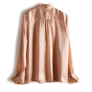 Camicia a maniche lunghe in <span class=keywords><strong>seta</strong></span> con bordo dell'orecchio in legno per <span class=keywords><strong>camicie</strong></span> di <span class=keywords><strong>seta</strong></span> di Design da <span class=keywords><strong>donna</strong></span> - Product Image 3