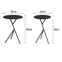 Table basse latérale ronde durable de style de conception de ferme en métal pour le patio de salon
