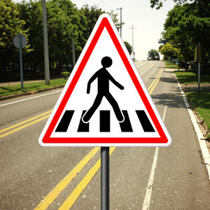 لوحة ألومنيوم عاكسة ، علامة تحذير للطريق ، علامة تحذير أمان تعمل بالطاقة الشمسية للمرور الآمن - Product Image 5