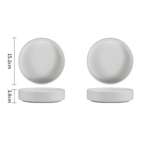 NEWELL Plato platos modernos clásico Assiette juego de vajilla salón de <span class=keywords><strong>banquetes</strong></span> platos de cerámica blanca plato Newell logotipo personalizado restaurante - Product Image 5