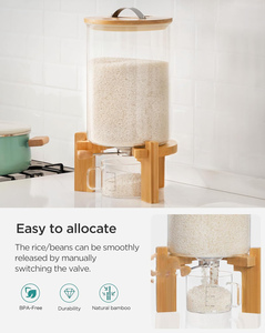 กล่องเก็บอาหารแห้งขนาดใหญ่ 5 ลิตร 7 ลิตร 10 ลิตร ทำจากแก้วสำหรับใส่ข้าว - Product Image 3