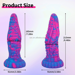 SacKnove Silicone liquide dégradé de couleur vissage gros cul <span class=keywords><strong>Fist</strong></span> perles anales pénis extraterrestre jouet sexuel monstre godes pour femmes Gay - Product Image 4