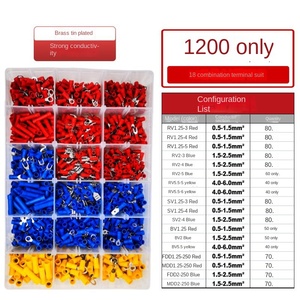 Ring Spade 1200PCS Borne à sertir pour fil électrique Assortiment de bornes à sertir pour fil électrique - Product Image 6