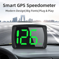Compteur de vitesse numérique universel intelligent Compteur de vitesse GPS numérique à double puce Écran LCD HD Plug and Play pour toutes les voitures, bus et camions