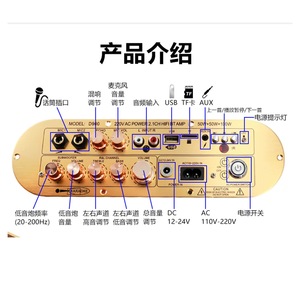 Placa Amplificadora D900 de <span class=keywords><strong>2.1</strong></span> Canales, <span class=keywords><strong>50W</strong></span>+<span class=keywords><strong>50W</strong></span>+<span class=keywords><strong>100W</strong></span>, Alta Potencia, DC12-24V/AC110-2220V - Product Image 4
