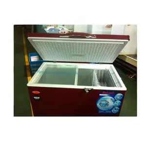 250 L red color top open small deep freezer