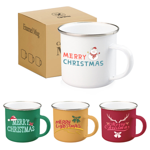 Vente en gros de tasse en <span class=keywords><strong>poterie</strong></span> imitation émail de style nostalgique personnalisée tasse à café en émail de lait tasse à café en émail tasse à café d'extérieur - Product Image 2