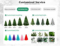 Sapin de Noël artificiel vert de haute qualité, personnalisé par le fabricant, en PVC+PE, avec lumières LED, résistant aux intempéries, écologique