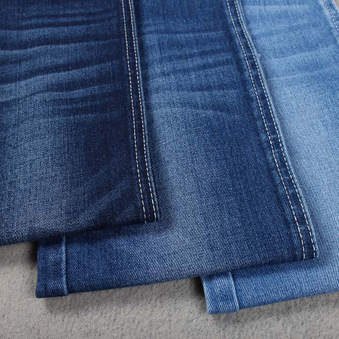 Дешевая пряжа 9 унций окрашенная в цвет Индиго джинсовая ткань спандекс хлопчатобумажная ткань в наличии