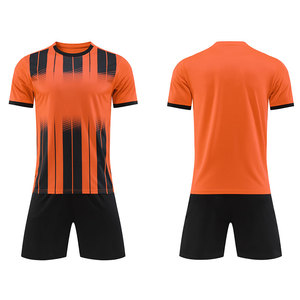 Set Jersey Sepak Bola Lengan Pendek Kerah Bulat Cepat Kering 100% Poliester - Product Image 3