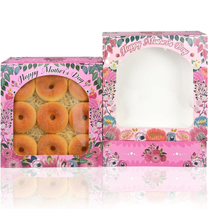 Các tông màu trắng nướng tráng miệng hộp tráng miệng container trứng tarts <span class=keywords><strong>Macarons</strong></span> bánh rán Cookie hộp cho đóng gói Takeaway - Product Image 1