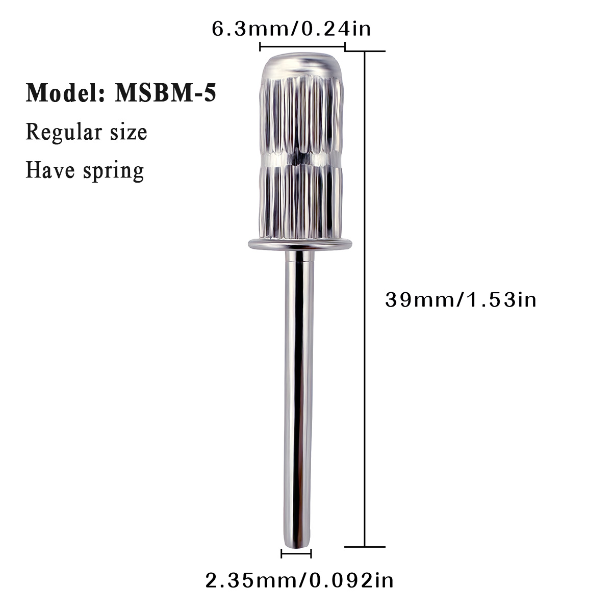 Acier inoxydable-6,3 mm-Avoir un ressort