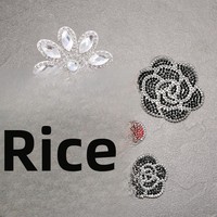 Hot Melt Iron-On Strass Retour Colle Fleur Patch Verre Matériel Accessoires Décoratifs pour Vêtements Bagages Mobile Téléphone Cas
