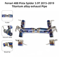 Échappement sport en titane Catback pour Ferrari 488 Pista Spider 3.9T 2015-2019 avec valve à vide, modification acoustique de voiture