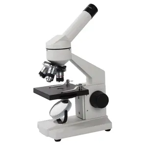 Microscópio biológico monocular para iniciantes, microscópio NK-T12 40x-640x de boa qualidade para crianças