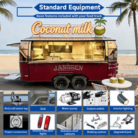 Food Truck Haut de Gamme en Acier Inoxydable, Chariot de Luxe pour Pain, Glaces, Pâtisseries, Bonbons et Snacks pour Marché Nocturne
