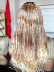 Virgin European Hair 100% Human Hair 20 Inch 180% Density Transparent HD Lace <b>Front</b> <b>Wig</b> with 4x4 Inch Glueless - Product Image 4