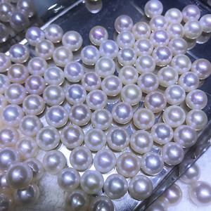 Perle d'Acqua Dolce Naturali 0,8mm Semi-Forate 4mm-10mm Bianche Qualità 3A Perle Sciolte per Gioielli - Product Image 2