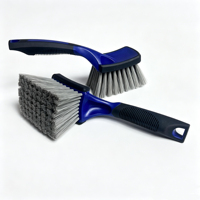 Brosse de lavage de voiture JYM-F12 personnalisée avec manche en plastique, poils doux et durables, outil de nettoyage automobile
