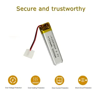 KC BIS UN38.3 Certified Rechargeable Battery YJ502030/250mAh 3.7V Lithium Polymer Battery For Smart Watch