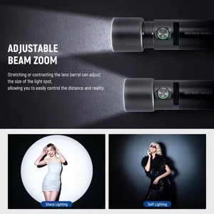 Pour <span class=keywords><strong>NEEWER</strong></span> FL10 Portable 10W LED projecteur vidéo 7500mAh lampe de poche avec 4 couleurs 20 filtres Gobo photographie de Construction en métal - Product Image 3