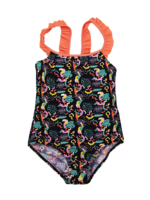 Maillot de bain une pièce pour filles avec nœud à l'avant, mignon maillot de bain pour tout-petits avec manches à volants