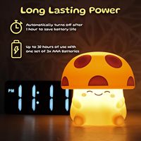 Tsinye champignon lampe Dimmable nuit lampe LED Squishy veilleuse pour enfants sommeil chevet tactile Silicone lampe Unique dortoir décor