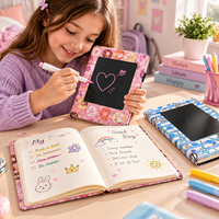 Carnet Magique Réutilisable et Effaçable Pafu pour Enfants et Étudiants, 80 Feuilles, Couverture en PU et Tableau d'Écriture LCD – Cadeau Scolaire