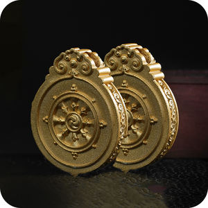 Statua di <span class=keywords><strong>Buddha</strong></span> su misura in ottone che pulisce la scatola di pittura in stile Moyun buddhismo rotondo negozio di ornamenti religiosi - Product Image 2