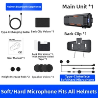 XBOON C2 - Nuevo Casco de Motocicleta Personalizado con Sistema de Comunicación en Grupo para Múltiples Personas, Walkie-Talkie para Auriculares, CVC Echo