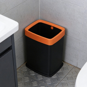 Large-capacity direct-discharge trash can for home use in living room, bedroom, <b>kitchen</b>, and bathroom. Made of PP material, it - Product Image 4
