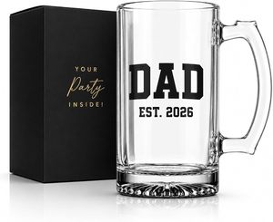 <span class=keywords><strong>Mug</strong></span> à bière pour papa pour la première fois, cadeau pour la fête <span class=keywords><strong>des</strong></span> pères, verre pour jeune papa, <span class=keywords><strong>mug</strong></span> à bière 16 oz, verre 'Papa depuis 2026' - Product Image 1