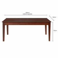 Table à manger moderne de luxe réglable avec extension coulissante, plateau en bois, couleur personnalisable, ensemble de salle à manger 2-en-1, OEM