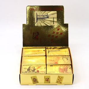 Cartes à jouer <span class=keywords><strong>en</strong></span> or, jeu de cartes dorées, cartes à jouer <span class=keywords><strong>en</strong></span> billets de 100 dollars, cartes à jouer <span class=keywords><strong>en</strong></span> feuille d'or 24 carats, Dubaï - Product Image 5