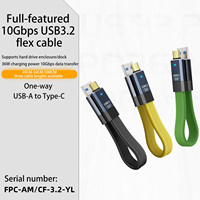 Cable USB 3.2 de Macho a Macho, USB-A a Tipo-C, 36W, Carga Rápida, Transferencia de Datos de 10Gbps, Apto para Teléfonos Móviles, Tabletas y Portátiles