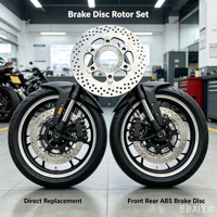 QJ600GS-3A / 3B Set Rotor Cakram Rem Depan Belakang Cakram Rem ABS Cocok untuk Motor QJ