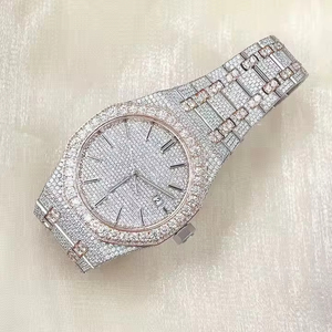 Montres automatiques mécaniques de luxe pour hommes et femmes, de qualité supérieure, avec moissanite VVS couleur D, style Hip Hop, entièrement serties de pierres - Product Image 6