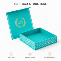 Boîte cadeau magnétique pliable haut de gamme de luxe avec poignée, en carton rigide finition mate pour bijoux et vêtements