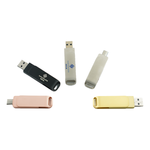 แฟลชไดรฟ์ SSD USB 3.0 ความเร็วสูงแบบขายส่ง ชนิด Type-C ตัวเรือนโลหะหมุนได้สองด้าน รับทำสีและโลโก้ตามสั่ง สำหรับโปรโมชั่นธุรกิจ - Product Image 1