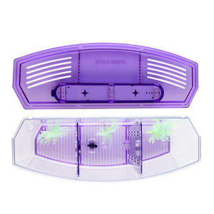 Mini Fish Tank Aquarium Betta Box Transparant Acryl Viskweekdoos Dubbele Guppy 'S Arcering Dubbellaags Incubator BBT-3S - Product Image 3