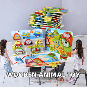 Juguete Educativo de Madera con Rompecabezas Magnético de Pesca, con Formas de Animales, Autos, Océano y Granja, para Niños de 2 a 4 Años - Product Image 2