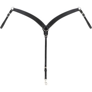 Collarín de Pecho Contorneado de Cuero Negro Weaver Equine con Cierre de Cordón para Caballos, Equipo Ecuestre - Product Image 1